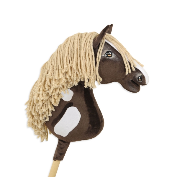 Kæphest Smuk mørkebrun hvid beige Manke Amerikansk Mustang